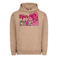 Pigment Burro Brave and strong Cancer Awareness Urban Hoodie - HowdyJamesFarm
