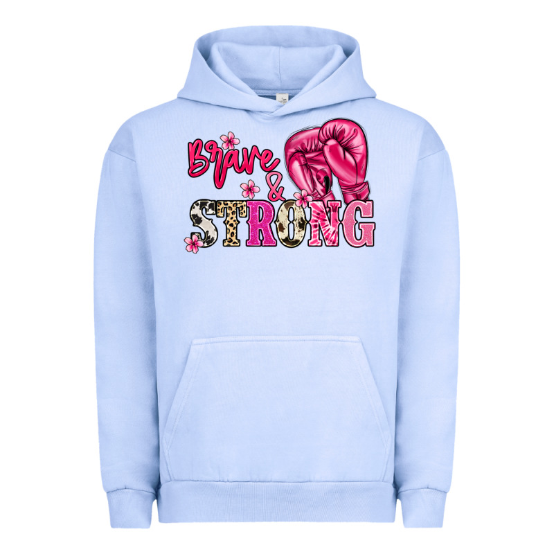 Brave And Strong Cancer Awareness Urban Hoodie by HowdyJamesFarm | Teevron