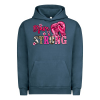Pigment Midnight Navy Brave and strong Cancer Awareness Urban Hoodie - HowdyJamesFarm