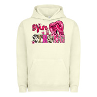 Pigment Pistachio Brave and strong Cancer Awareness Urban Hoodie - HowdyJamesFarm