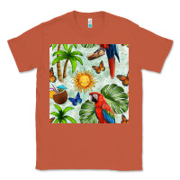 Copper parrot in the sun seamless pattern Classic Tee - BundleAndBundleShop