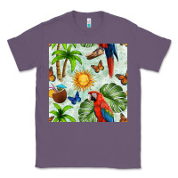 Lavender parrot in the sun seamless pattern Classic Tee - BundleAndBundleShop
