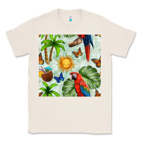 Natural parrot in the sun seamless pattern Classic Tee - BundleAndBundleShop