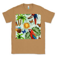 Toasted Coconut parrot in the sun seamless pattern Classic Tee - BundleAndBundleShop