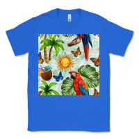 True Royal parrot in the sun seamless pattern Classic Tee - BundleAndBundleShop