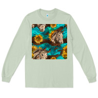 Matcha appaloosa horses and sunflowers seamless pattern Long Sleeve Tee - BundleAndBundleShop
