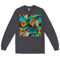 Smoke appaloosa horses and sunflowers seamless pattern Long Sleeve Tee - BundleAndBundleShop