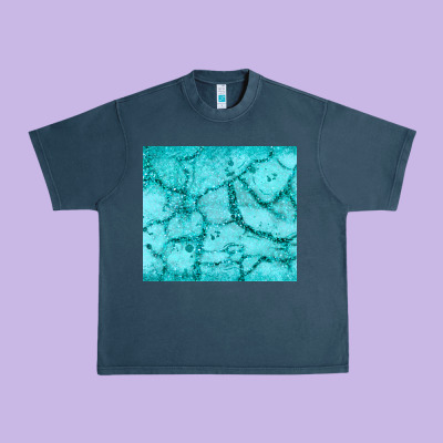 Turquoise Glitter Urban Heavy Tee Designed By Jahusdesignshop