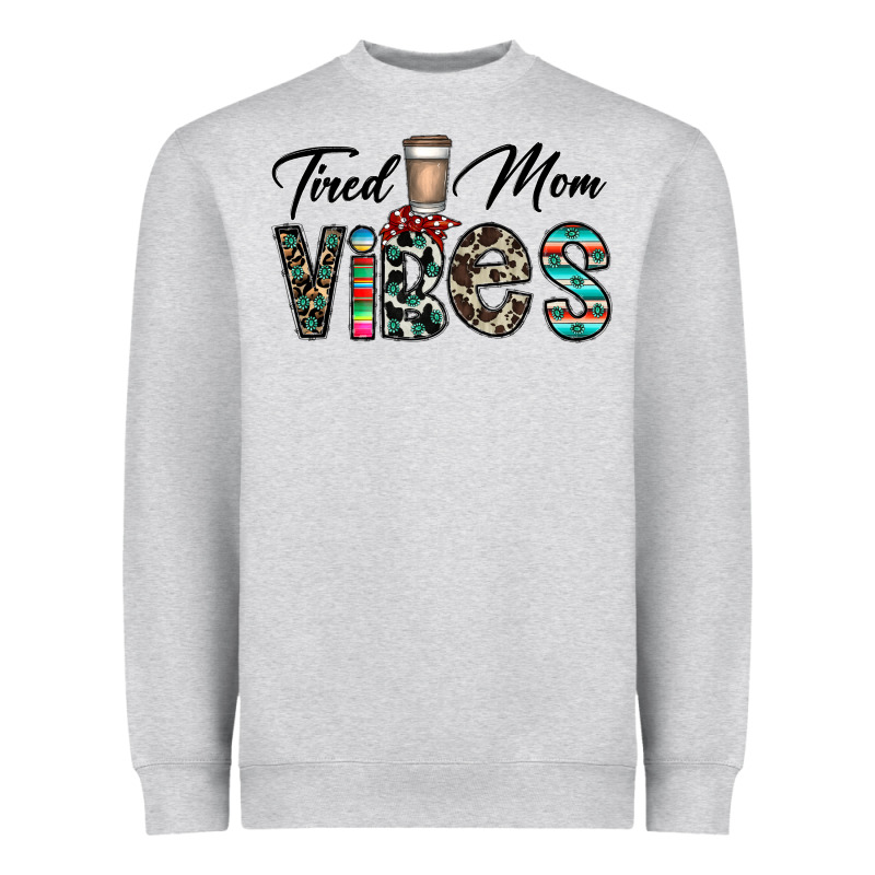 Tired Mom Vibes Heavyweight Sweatshirt by CowhideDigitalArt | Teevron