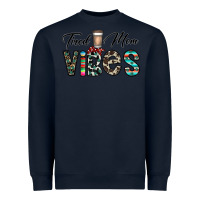 Navy tired mom vibes Heavyweight Sweatshirt - CowhideDigitalArt