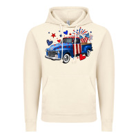 Vintage Artic 4th of July American flag truck Vintage Hoodie - Neo Western