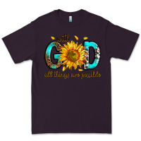 Plum with god all things possible Premium Tee - RanaPortraitStore