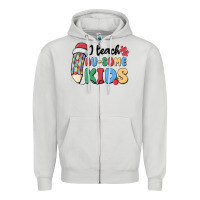 Dove Grey i teac au some kids Zipper Hoodie - MaliasSmallBusiness