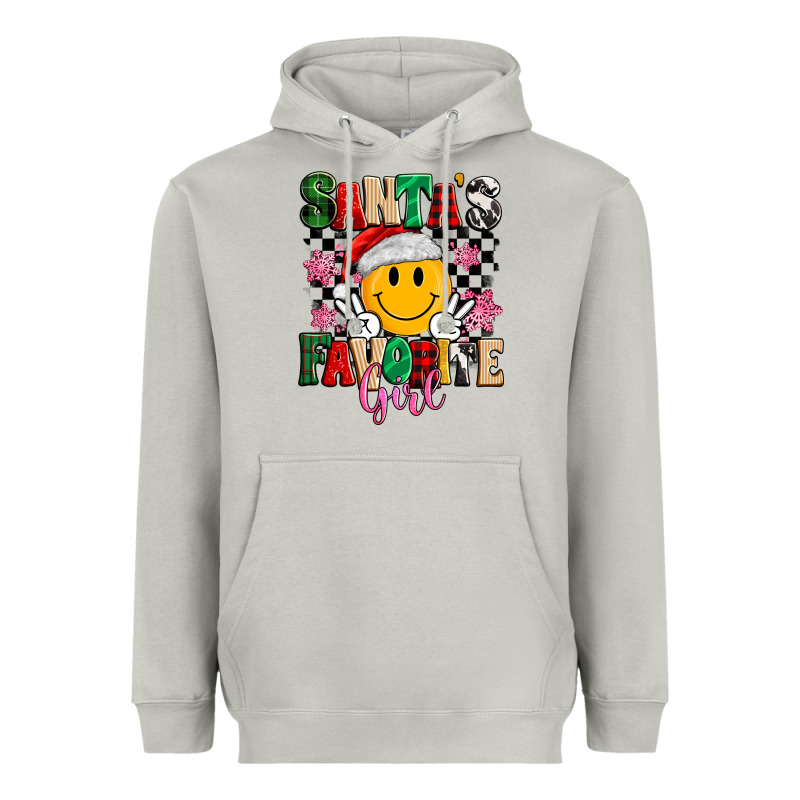 Santas Favorite Girl Heavyweight Hoodie by MaliasSmallBusiness | Teevron