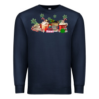Navy Christmas coffee Premium Sweatshirt - MaliasSmallBusiness