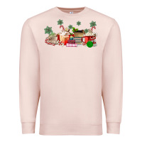 Pale Pink Christmas coffee Premium Sweatshirt - MaliasSmallBusiness