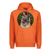 Carrot Christmas Pug With Buffalo Plaid Premium Hoodie - RanaPortraitStore