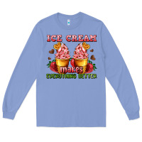 Colony Blue ice cream makes everything better Long Sleeve Tee - AdoDesignShop