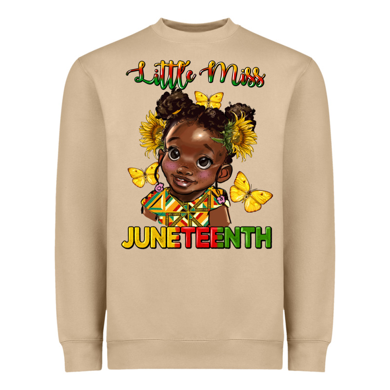 Little Miss Juneteenth Heavyweight Sweatshirt by HRA Design Shop | Teevron