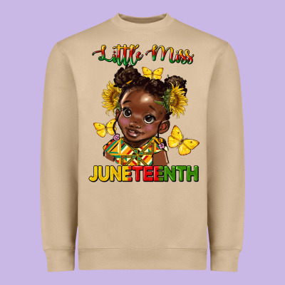 Little Miss Juneteenth Heavyweight Sweatshirt Designed By Hra Design Shop