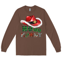 Chestnut ho ho howdy christmas hat Long Sleeve Tee - AdoDesignShop