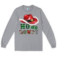 Heather Grey ho ho howdy christmas hat Long Sleeve Tee - AdoDesignShop