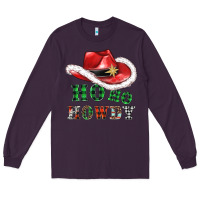 Plum ho ho howdy christmas hat Long Sleeve Tee - AdoDesignShop