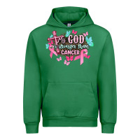 Emerald My god is stronger than Cancer Awareness Urban Hoodie - HowdyJamesFarm