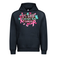 Navy My god is stronger than Cancer Awareness Urban Hoodie - HowdyJamesFarm