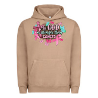 Pigment Burro My god is stronger than Cancer Awareness Urban Hoodie - HowdyJamesFarm