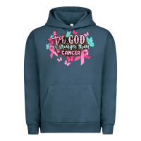 Pigment Midnight Navy My god is stronger than Cancer Awareness Urban Hoodie - HowdyJamesFarm