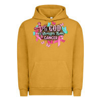 Pigment Peanut Butter My god is stronger than Cancer Awareness Urban Hoodie - HowdyJamesFarm