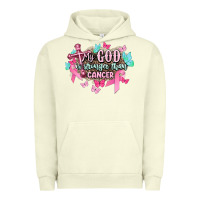Pigment Pistachio My god is stronger than Cancer Awareness Urban Hoodie - HowdyJamesFarm
