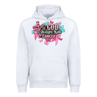 White My god is stronger than Cancer Awareness Urban Hoodie - HowdyJamesFarm