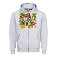 Heather Grey fiesta squad Zipper Hoodie - MaliasSmallBusiness