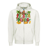 Oatmeal Heather fiesta squad Zipper Hoodie - MaliasSmallBusiness
