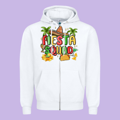 Fiesta Squad Zipper Hoodie Designed By Maliassmallbusiness