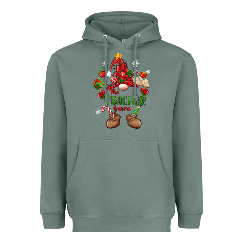 The Teacher Gnome Christmas Heavyweight Hoodie by MaliasSmallBusiness | Teevron