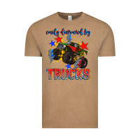 Vintage Coffee easily distracted by trucks Vintage Tee - AdoDesignShop
