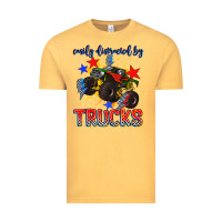 Vintage Mustard easily distracted by trucks Vintage Tee - AdoDesignShop