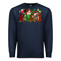 Navy christmas  nurse Premium Sweatshirt - MaliasSmallBusiness