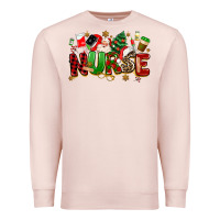 Pale Pink christmas  nurse Premium Sweatshirt - MaliasSmallBusiness