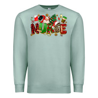 Seafoam christmas  nurse Premium Sweatshirt - MaliasSmallBusiness