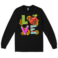 Black love with pen and  serape leopard Long Sleeve Tee - Artiststas