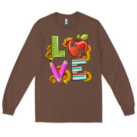Chestnut love with pen and  serape leopard Long Sleeve Tee - Artiststas