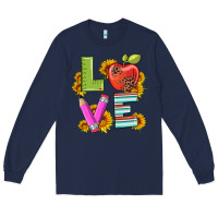 Navy love with pen and  serape leopard Long Sleeve Tee - Artiststas
