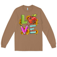 Toasted Coconut love with pen and  serape leopard Long Sleeve Tee - Artiststas