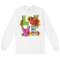 White love with pen and  serape leopard Long Sleeve Tee - Artiststas
