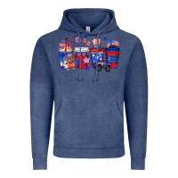 Vintage Denim 4th of July coffee drinks Vintage Hoodie - Neo Western