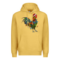 Antique Gold Christmas Lights Rooster Premium Hoodie - RanaPortraitStore